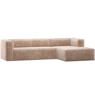 WOOOD Bean Hoekbank Rechts - Chenille - Velvet Naturel - 73x305x175