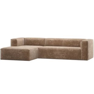 WOOOD Bean Hoekbank Links - Chenille - Velvet Taupe - 73x305x175