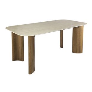 Giga Meubel - Eettafel Romano Curvo 180cm Keramiek Travertin
