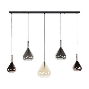Giga Meubel - Hanglamp Zwart - 5-lichts - 123x24x150cm - Wings