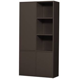 WOOOD Merel opbergkast - Grenen - Middenbruin - 100x200x44