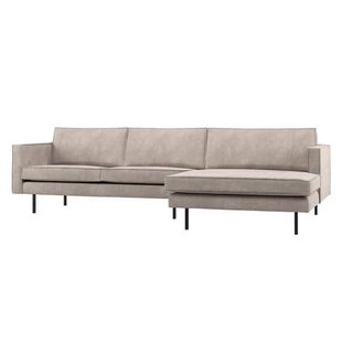 WOOOD Rodeo Chaise Longue Bank Rechts - Ribstof - Donkerzand