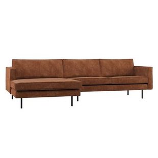WOOOD Rodeo Chaise Longue Bank Links - Ribstof - Roestbruin