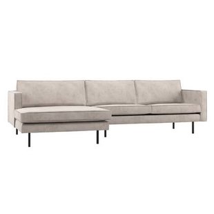 WOOOD Rodeo Chaise Longue Bank Links - Ribstof - Ecru - 85x300x155