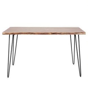 Giga Meubel - Eettafel Naturel Acaciahout - 130x70x77cm - Edge