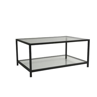 Giga Meubel - Salontafel Rechthoek Zwart|Glas - 90x60x40cm - Astro