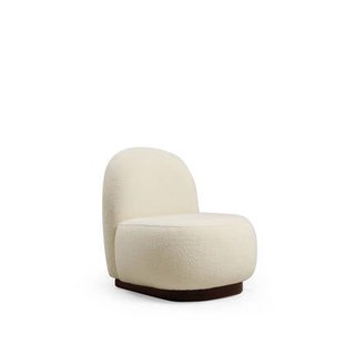 Giga Meubel - Fauteuil Bouclé Wit - 74x85x75cm - Tina