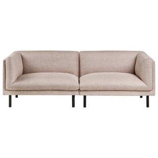 Beliani - VORGOD - Driezitsbank - Lichtbruin - Polyester