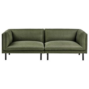 Beliani - VORGOD - Driezitsbank - Donkergroen - Polyester