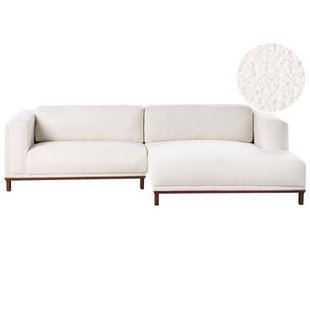 Beliani - VENG - Hoekbank - Gebroken wit - Linkszijdig - Bouclé