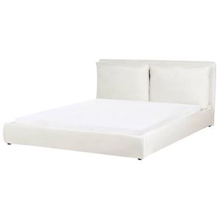 Beliani - BAJONNA - Tweepersoonsbed - Off-white - 180 x 200 cm - Stof