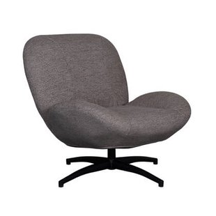 LABEL51 - Fauteuil Clayton - Taupe Canyon - Zwart Metaal