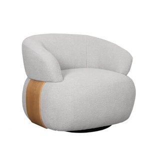 LABEL51 - Draaifauteuil Valenza - Naturel Boucle - Naturel Eiken