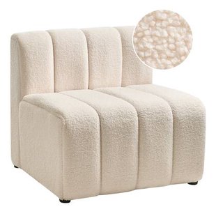 Beliani - KAGE - Fauteuil - Lichtbeige - Bouclé