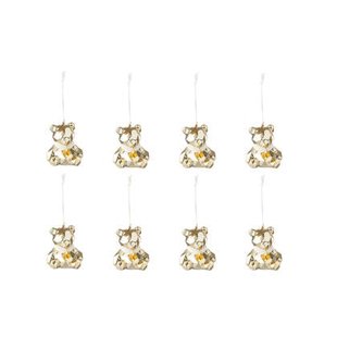 J-Line hanger Beer - kunststof - goud|wit - doos van 8