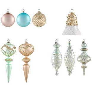 Beliani - FROSTING - Set van 35 kerstballen - Meerkleurig - Glas