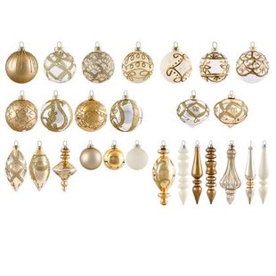 Beliani - FLICKER - Set van 70 kerstballen - Goud - Glas