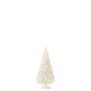 J-Line decoratie Kerstboom - hout - wit - small