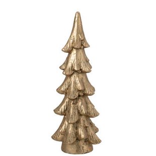 J-Line decoratie kerstboom Ronde - magnesium - goud - large