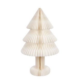 J-Line decoratie Kerstboom Vouwbaar - papier - wit - large