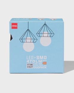 HEMA Led kogel smd E27 4.9W 470lm - 2 stuks