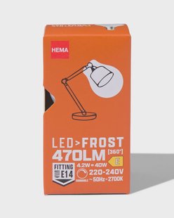 HEMA Led kogel frost E14 4.2W 470lm