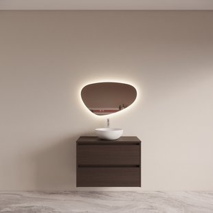 Badmeubelset BWS Riga Met Topplaat 80 cm Bruin Eiken