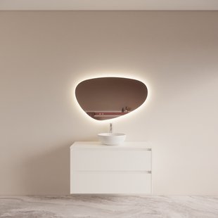 Badmeubelset BWS Riga Met Topplaat 100 cm Mat Wit