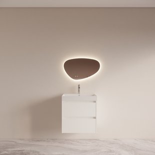 Badmeubelset BWS Riga met Lako Wastafel Wit 60 cm Mat Wit