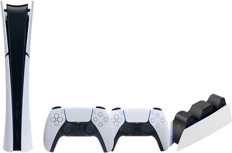 PlayStation 5 Slim Digital Edition + Extra Controller Wit + BlueBuilt oplaadstation