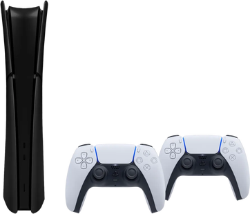 PlayStation 5 Slim Digital Edition + Covers Zwart + Extra Controller Wit