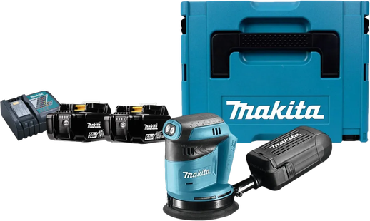 Makita DBO180ZJ 5,0 Ah Accu (2x) Starterspakket