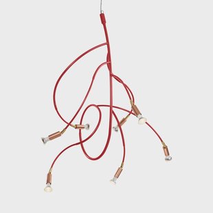 Örsjö Belysning Ranka 7 plafondlamp Rood