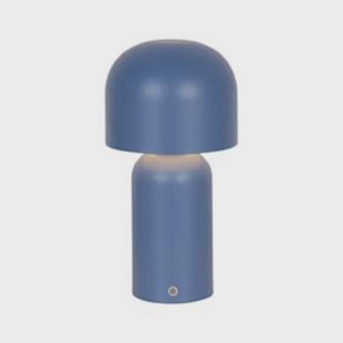 Searchlight LED tafellamp Niko, blauw, hoogte 26 cm, metaal, dimbaar