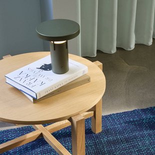 HÜBSCH LED tafellamp BringMe Mini, donkergroen, 20 cm