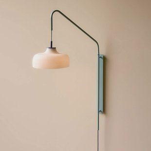 HÜBSCH wandlamp Current, lichtblauw, uitsteek 71 cm