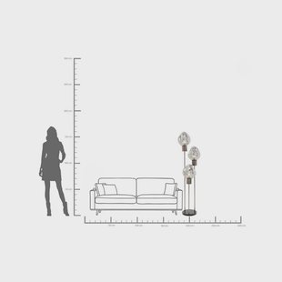 KARE vloerlamp Supernova, rookgrijs, glas, 160 cm, E27