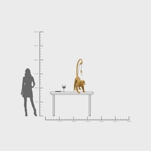 KARE vloerlamp Monkey Dance, goudkleurig, 120 cm, E27