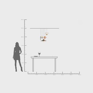 KARE hanglamp Cappelli, veelkleurig, Ø 50 cm, G9