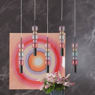 KARE hanglamp Candy Bar Colore, glas, 5-lamps, GU10