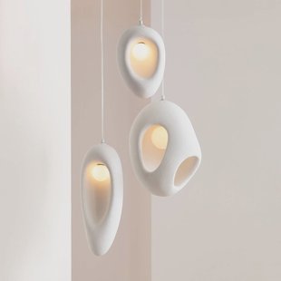 KARE hanglamp Soul Dining, wit, gips, 53 cm, G9