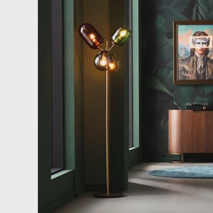 KARE vloerlamp Balloon Dance, veelkleurig, glas, 160 cm, E27