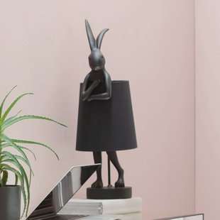 KARE tafellamp Animal Rabbit, zwart/goud, 68 cm, E14
