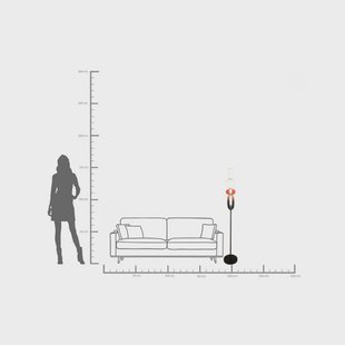 KARE vloerlamp Sugar, veelkleurig, glas, 150 cm, G9