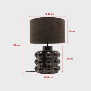 KARE tafellamp Calamaro, bruin, porselein, 58 cm, E27