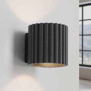SOLLUX LIGHTING wandlamp RIBLA, zwart, Ø 10 cm, metaal, G9