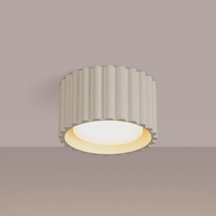 SOLLUX LIGHTING Plafondlamp RIBLA, beige, Ø 10 cm, metaal, GX53