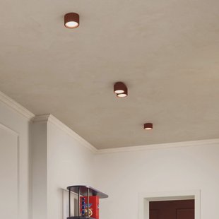 SOLLUX LIGHTING Plafondlamp RIBLA, oker, Ø 10 cm, metaal, GX53