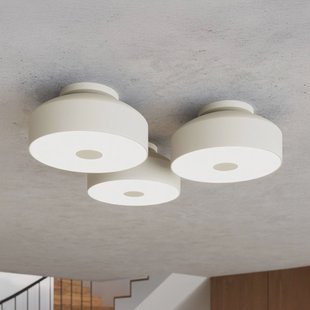 SOLLUX LIGHTING Plafondlamp CLARO, beige, Ø 30 cm, metaal, 4 x E27