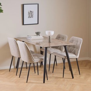 Bendt Eettafel 'Ib' Keramiek, 140 x 80cm, kleur Bruin